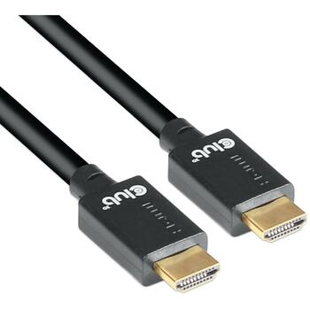 Club3D HDMI kabelis CAC-1372, 2 m, 48 Gbit/s, 10K 120Hz, 3D, zelta kontakti, melns (CAC-1372)
