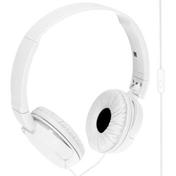 Sony Наушники MDR-ZX110AP, 1.2м, 24Ω, 30мм динамический драйвер, закрытая конструкция, микрофон (MDRZX110APWC(CE7))