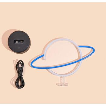 Manta Декоративная лампа SNL38BLT, 5W, 30см, 24.5см, 3xAA, USB, 5V, пластик, 2м кабель, LED, Планета (SNL38BLT)