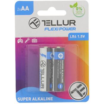 Tellur Flexi Power аккумулятор TLL158541, 1,5V, Универсальный, 2 шт./упак., супер щелочной (TLL158541)