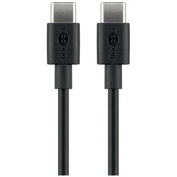 Goobay USB-C кабель для зарядки и синхронизации, 2 м, 51243, 60W, 3 A, до 480 Mbps, черный (51243)