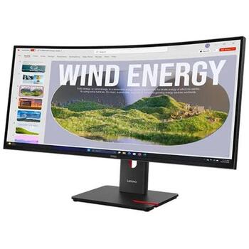 Lenovo ThinkVision T34WD-40 64AEGAT1EU, 3440 x 1440, 120 Гц, 4 мс, 300 кд/м², 1 HDMI, USB 3.2 Gen 1 хаб, изогнутый (64AEGAT1EU)