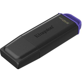 Kingston DataTraveler 512GB USB 3.2 Gen 1 DTXG2/512GB, 512GB, USB Type-A, Корпус, черный, фиолетовый (DTXG2/512GB)