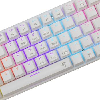 White Shark Клавиатура WAKIZASHI-2-US-W-RED.SW, 64 клавиши, 1.5м, USB, механическая, RGB подсветка, проводная (WAKIZASHI-2-US-W-RED.SW)