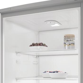 Indesit холодильник MLINS 1411 S4E, 367 л, 171.4 см, 59.5 см, 70 см, E, 38 дБ, серебристый, No Frost, MySpace (MLINS 1411 S4E)