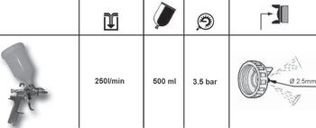 Pneimatiskā pistole gruntēšanai 500 ml, 160132XSTN, STANLEY (160132XSTN)