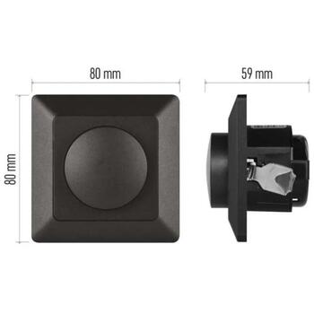 Emos диммер № 6 A6003.1, 3-60W LED, 7-110W галоген, защита от перегрузки и короткого замыкания, легкая установка (A6003.1)
