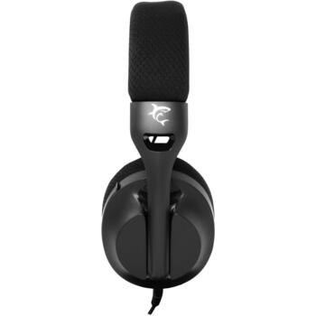 White Shark Провода игровая гарнитура PARROT BLACK, 165g, 121dB, 30Ω, 1.8m, 3.5mm, 2.0, 2 динамика, выдвижной микрофон (PARROT BLACK)