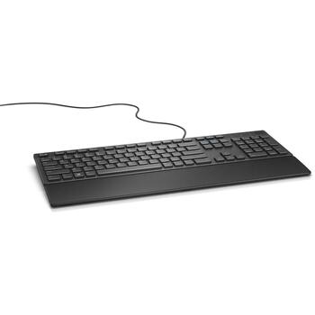 Dell KB216 клавиатура 580-ADHK, USB, QWERTY, черный, горячие клавиши, полноразмерная, компактная, прочная (580-ADHK)