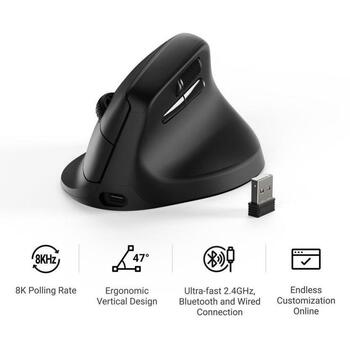 Keychron M5 USB мышь M5-A23, 30000 DPI, 8000 Гц, 600 мАч аккумулятор, 10м беспроводной диапазон, 5 профилей (M5-A23)