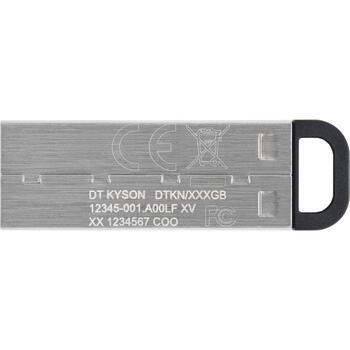 Kingston DataTraveler Kyson DTKN/128GB, 128 ГБ, USB Type-A, USB 3.2 Gen 1, 200 МБ/с, 60 МБ/с, без крышки, металлический корпус (DTKN/128GB)