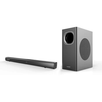 Blaupunkt LS200SUB саундбар с сабвуфером, 2.1 канала, 190 Вт, Bluetooth, HDMI ARC, оптический, USB, AUX, LED-дисплей, черный (LS200SUB)