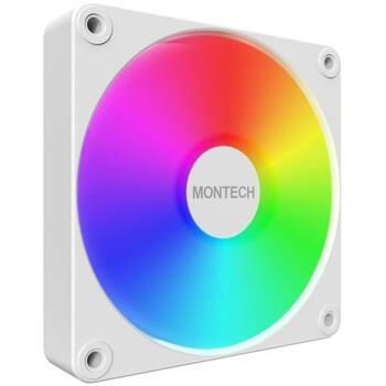 Montech Datora korpuss ventilators GF120R V2 ARGB PWM (W), 120mm, 1600RPM, 70.8cfm, HDB, balts (GF120R V2 ARGB PWM (W))