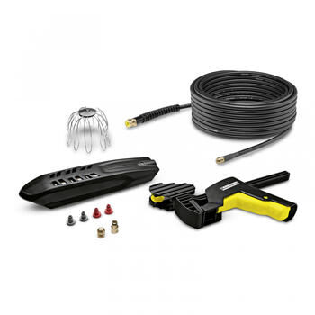 Karcher комплект для очистки желобов и труб 2.642-240.0, 20м, 4 форсунки, латунное соединение, защита от сжатия (2.642-240.0)
