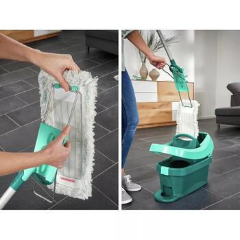 Leifheit Profi XL micro duo 1055049, grīdas birste ar teleskopisku kātu, 42cm, 80-140cm, 360° rotējoša, MicroDuo (1055049)