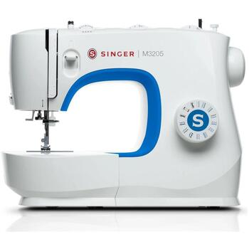 Singer Šujmašīna M3205, 23 šuves, 1 pogcaurums, automātiska vītne, LED gaisma, regulējams spiediena spēks (M3205)