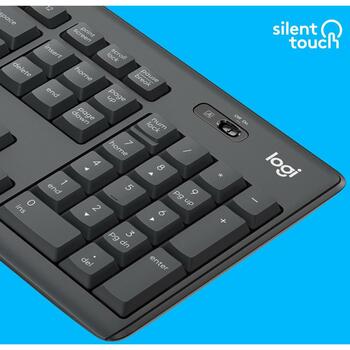 Logitech Tastatūra un pele MK295 920-009800, bezvadu, 10m, 3 pogas, klaviatūras akumulators AA, peles akumulators AA (920-009800)
