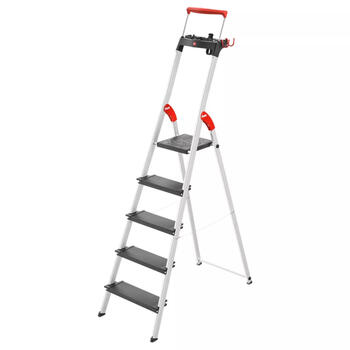 HAILO L100 TopLine 038050507, 5 pakāpieni, 150 kg, 307 cm, alumīnijs, drošības kronšteins, platformas bloķēšana (038050507)