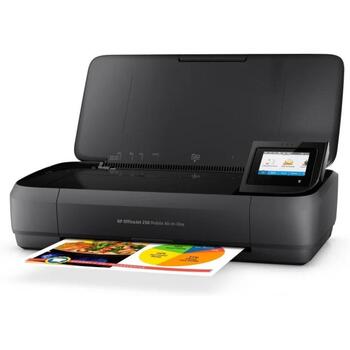 HP OfficeJet 250 Mobile All-in-One Printer, Multifunction Printer (Black, USB / WiFi, Scan, Copy) (CZ992A#BHC)