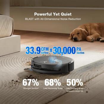 Ecovacs DEEBOT T90 OMNI робот-пылесос, 30000Па, 60дБ, 350мин, 6400мАч, 95мм, ZeroTangle 4.0, AIVI 3D 4.0, самоочистка (DEEBOT T90 OMNI)