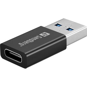 Sandberg 136-62 USB-C/A DVD-привод, DVD Super Multi DL, USB-C, лоток, черный, CD-R/RW, DVD±R/RW, DVD-RAM (136-62)