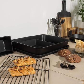 Salter Cepamā panna BW12561EU7, 36cm, melna, oglekļa tērauds, 220°C, nepiedegošs pārklājums (BW12561EU7)