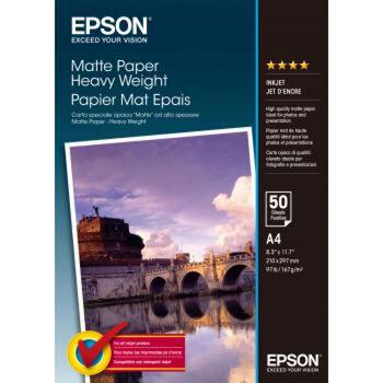 Epson Матовая Бумага Тяжелая, C13S041256, 167 г/м², A4, 50 листов, матовая поверхность, тяжелая (C13S041256)