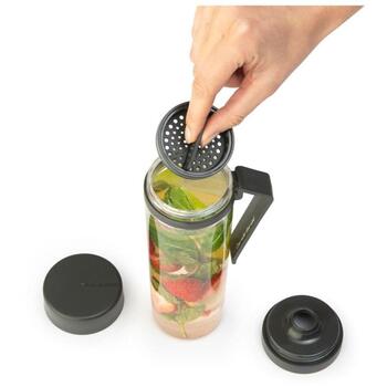 BRABANTIA Make & Take ūdens pudele ar sietiņu, dark grey (148842)