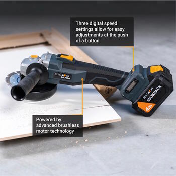 Bezvadu 18 V bezsuku digitālā leņķa slīpmašīna 125 mm bez akumulatora un lādētāja Angle Grinder 7065181 Batavia (7065181)