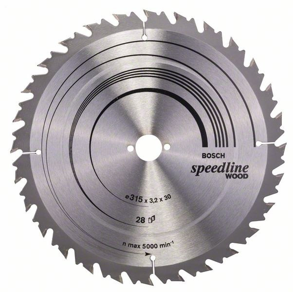Zāģripa 315x30x3.2mm T28 Speedline Wood, 2608640682, Bosch (2608640682)