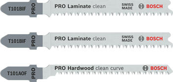 3 figūrzāģa asmeņi laminātam, T-kāts, kompl., Figūrzāģiem PRO LAMINATE KOMPLEKTS, 2608636429, BOSCH (2608636429)
