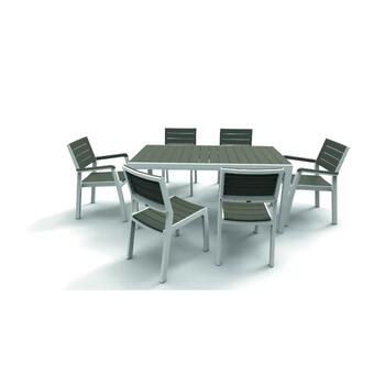 Keter Harmony Armchair 29201284587, 59x60x86cm, 4.3kg, белый/бежево-коричневый, кресло для отдыха (29201284587)
