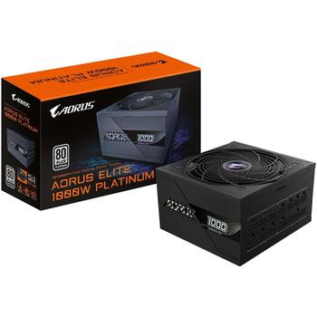 Gigabyte Datora barošanas bloks GP-AE1000PMPG5, 1000W, 80 PLUS Platinum, 120mm ventilators, pilnībā modulārs, aktīvā dzesēšana (GP-AE1000PMPG5)