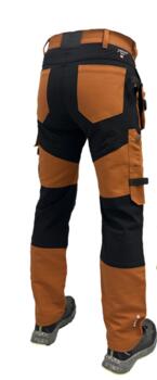 Pesso Titan Flexpro C48 KD125BR_C48, brūns, 320g/m², 80% poliesteris 20% kokvilna, Cordura, 4-virzienu elastīgs, noņemamas kabatas (KD125BR_C48)
