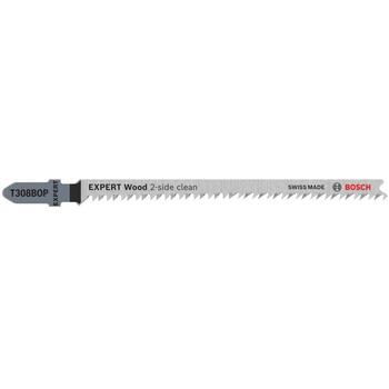 Bosch 2608902486 EXPERT figūrzāģa asmens T308BOP, 117mm, 2,2mm, koksnei, 25gab., abpusēji tīrs griezums (2608902486)