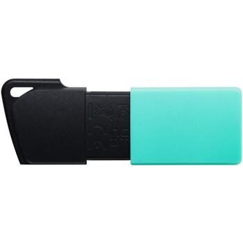 Kingston USB флеш-накопитель DTXM/256GB, 256 GB, USB 3.2 Gen 1, черный/теал, 1 шт, -20 - 85 °C, 0 - 60 °C (DTXM/256GB)