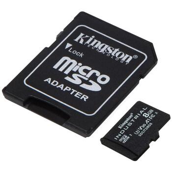 Kingston microSDHC карта SDCIT2/8GB, 8 ГБ, UHS-I, 100 МБ/с, 80 МБ/с, A1, V30, U3, SD адаптер (SDCIT2/8GB)