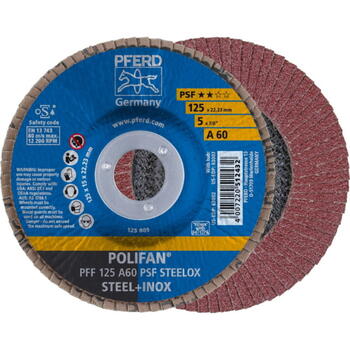 Lameļu disks PSF STEELOX 125mm P60 PFF, Pferd (512432&PFERD)