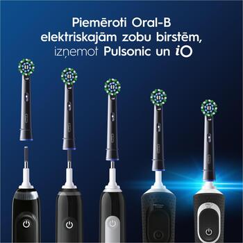 Oral-B nomaināmie zobu birstes uzgaļi EB50BRX-2 Cross Action Pro, 2 gab, melni, pieaugušajiem, X formas sariņi (EB50BRX-2)