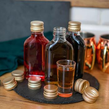 Browin Hip flask glass bottle 631411, 200ml, 10gab, ar vāciņu, tipa: degvīns (631411)