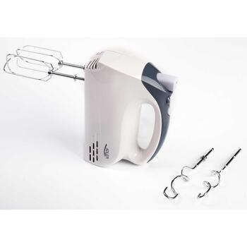 Adler Миксер AD 4201 g, 300 Вт, 5 скоростей, Турбо режим, 2 венчика, 2 крюка для теста, белый (AD 4201 g)
