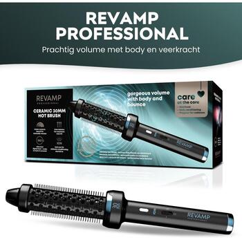 Revamp Укладчик для волос BR-1300A-EU, 50 W, 30 мм, 180 °C, 2 температурных режима, 1 скорость, 3 м шнур, черный цвет (BR-1300A-EU)