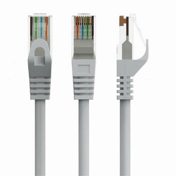 Gembird патч-кабель PP6U-1.5M, 1.5 м, серый, CAT 6, U-UTP, 0.025 кг (PP6U-1.5M)