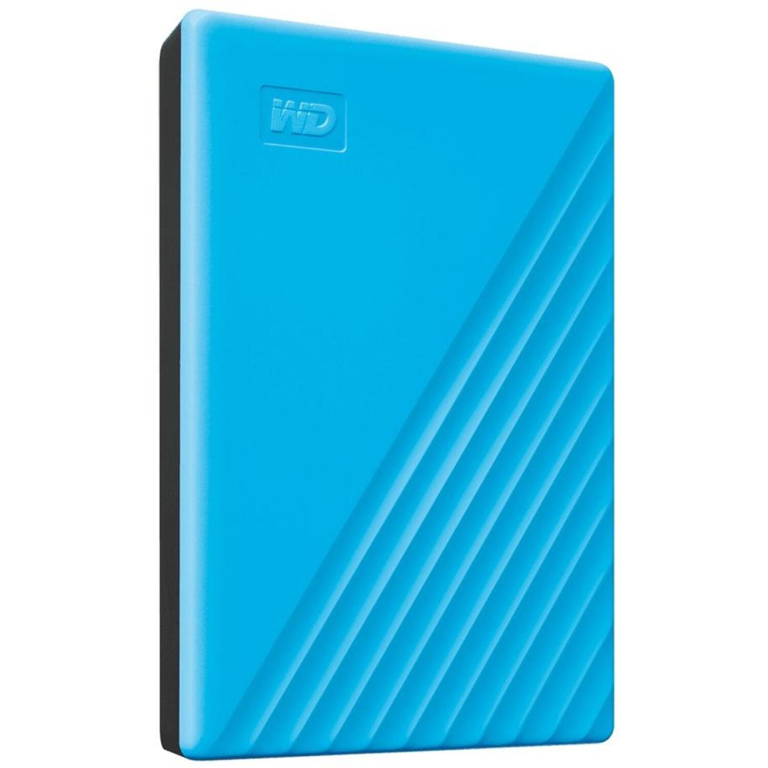WD My Passport внешний жесткий диск, 2 ТБ, USB 3.2 Gen 1, синий, WDBYVG0020BBL-WESN, 256-битный AES, защита паролем (WDBYVG0020BBL-WESN)