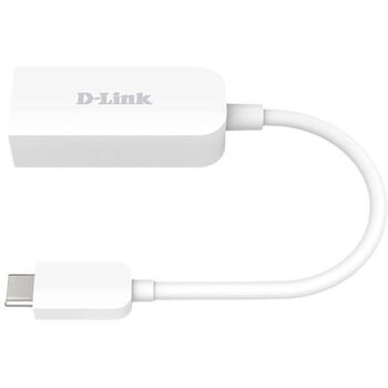 D-Link Сетевой адаптер DUB-E250, 2500Mbit/s, 2.5GBase-T x 1, USB-C, Thunderbolt 3, проводной, белый (DUB-E250)