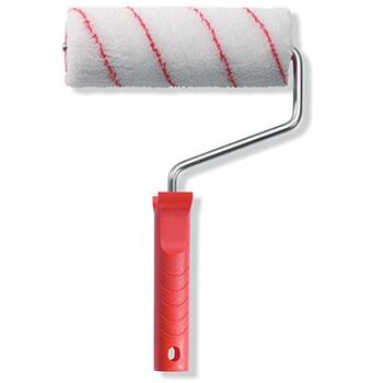 Rullis ar rokt. 18cm Ø40mm,12mm, poliakrils, sarkan. svītras 84665802 COLOR EXPERT (84665802)