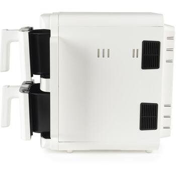 Salter Gaisa fritieris EK6642WHTVDE, 2400W, 9l, 2 grozi, digitālais panelis, 9 programmas, mazgājams grozs (EK6642WHTVDE)