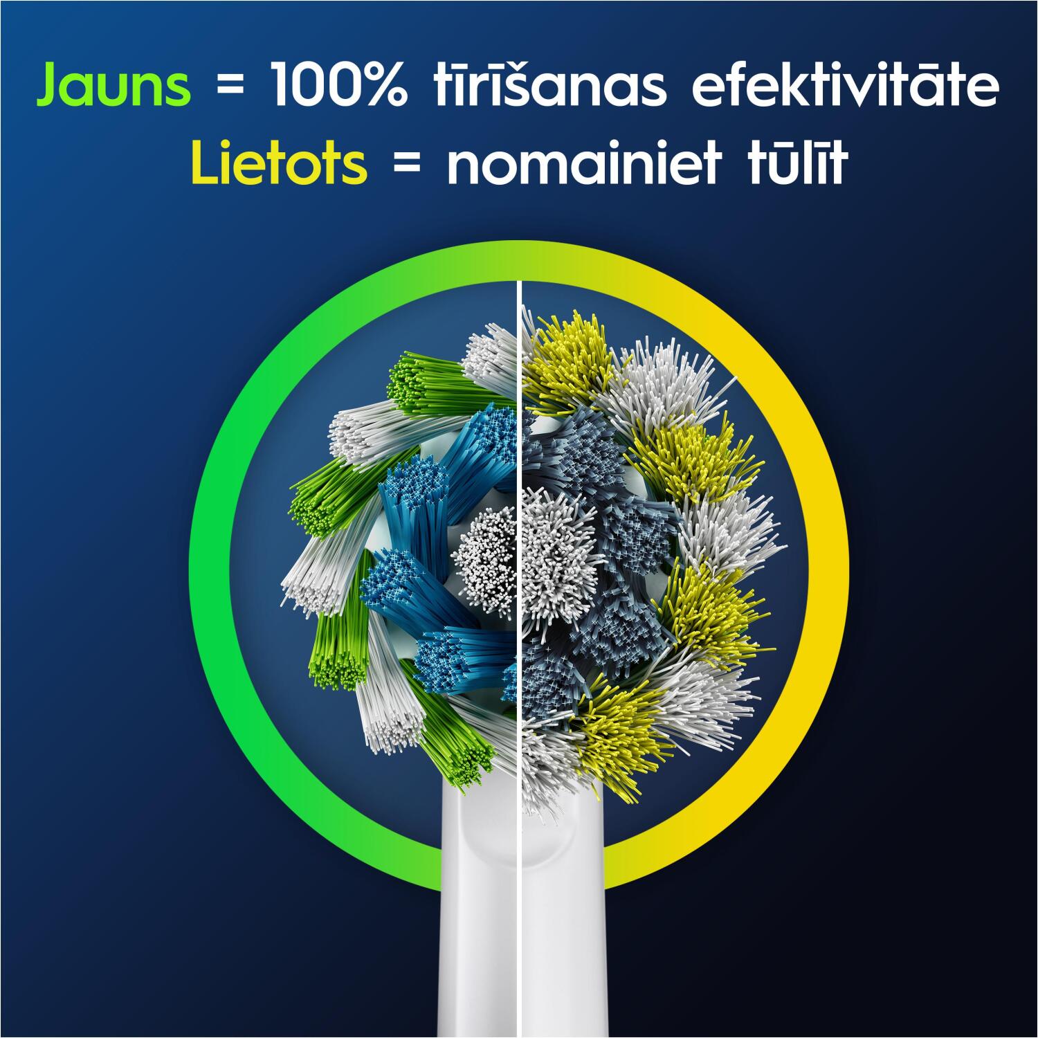 Oral-B nomaināmie zobu birstes uzgaļi EB50RX-6 Cross Action Pro, 6 gab, pieaugušajiem, balts (EB50RX-6)