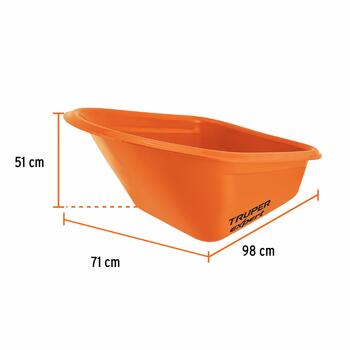 Divu riteņu profesionāla ķerra ar HDPE plastmasas korpusui 120L Expert® TP-7X TRUPER (TP-7X)