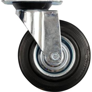 Vorel Ritenis kravas ratiņiem 87317, 200mm, 46mm, 235mm, 150kg, -10~+50°C, melnais kaučuks, rullīšu gultnis, grozāmais (87317)
